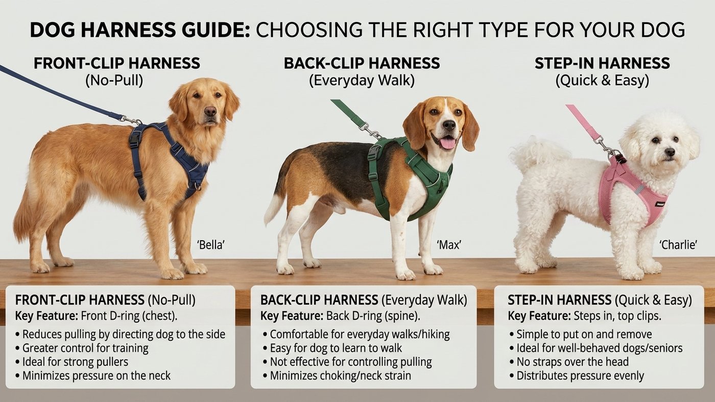 Understanding Dog Harness Types: A Complete Guide to Choosing the Right Fit